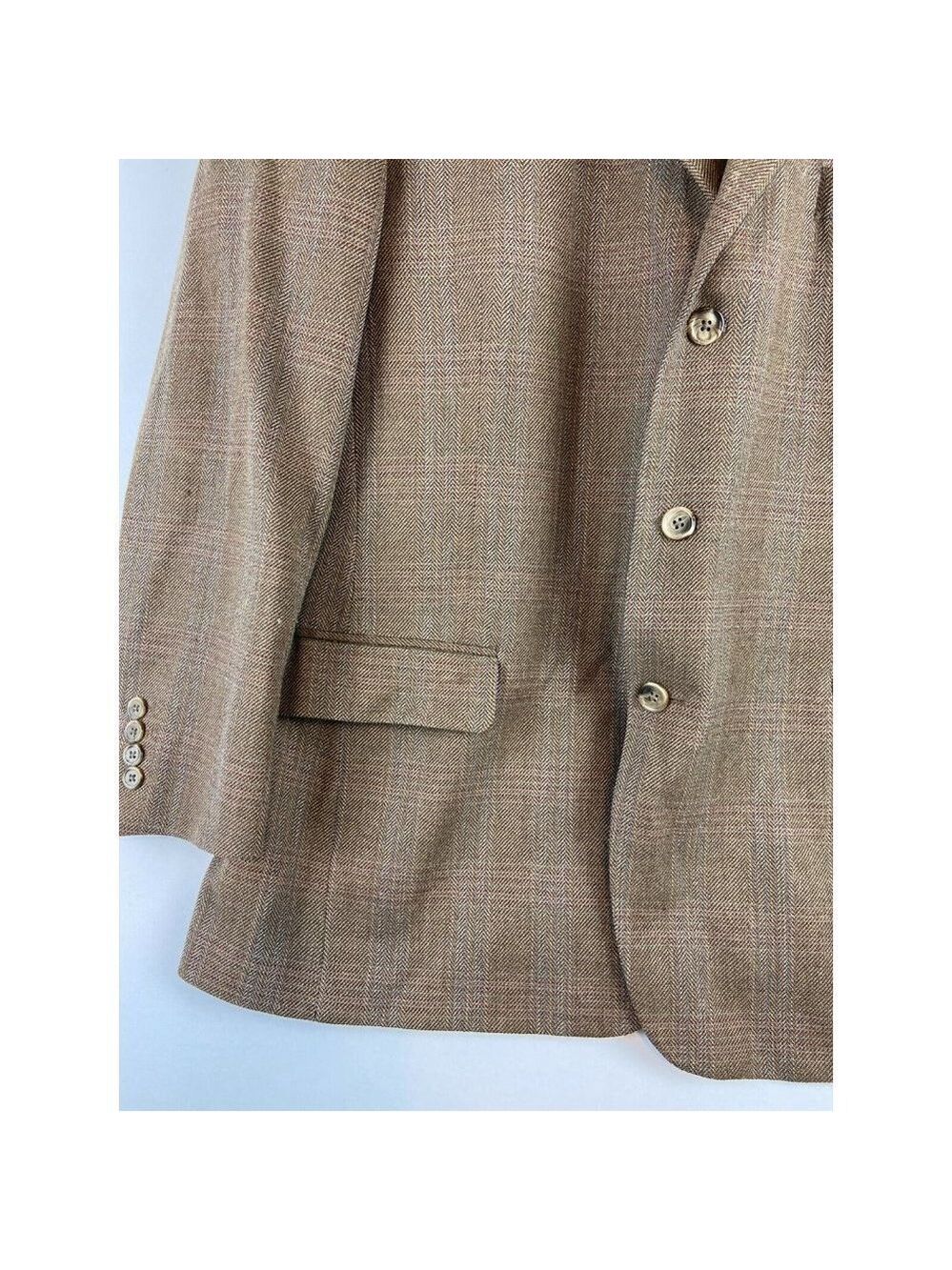 Moores Claiborne Wool Brown Men Vintage Blazer Size 44 R - Picture 8 of 11